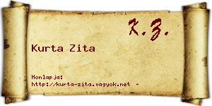 Kurta Zita névjegykártya