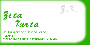 zita kurta business card